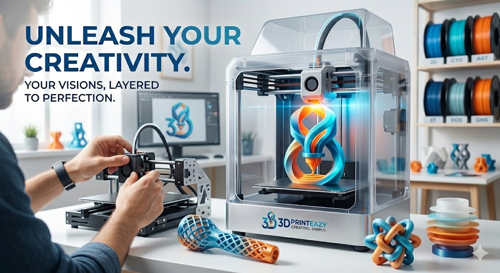 3DPRINTEAZY 3D printer creating a part